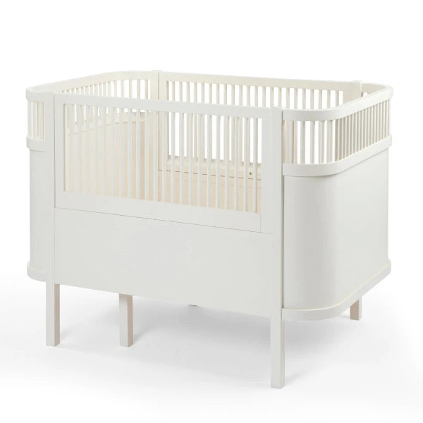 Sebra Baby & Junior Bed - Classic White - Laadlee