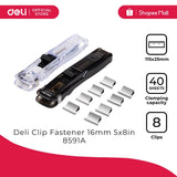 Deli Clip Fastener 16Mm 5/8" White 8591A