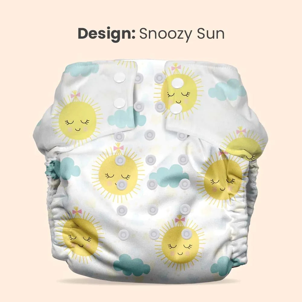 Mother Sparsh Plant Powered Cloth Diaper - Snoozy Sun - Laadlee