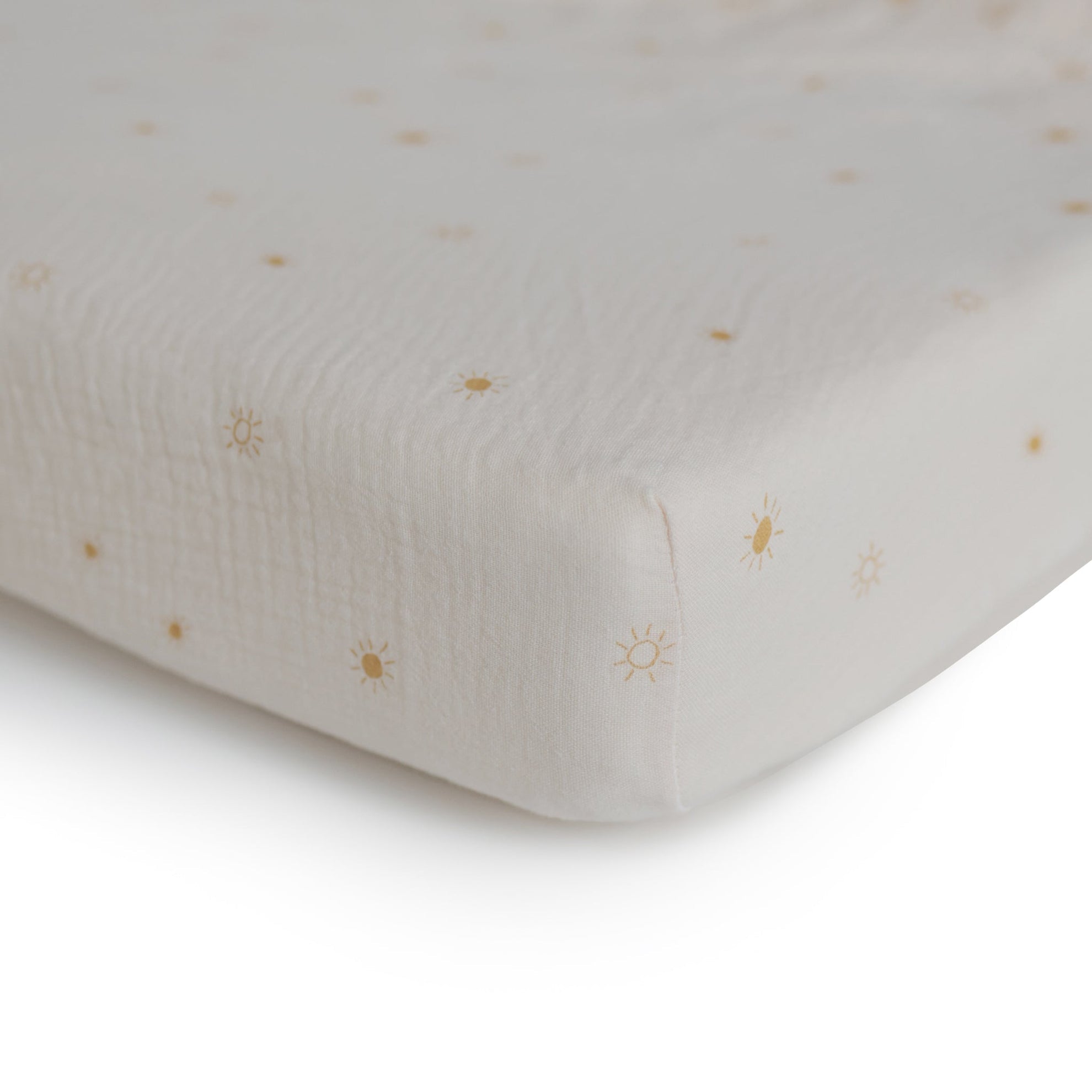 Mushie Crib Sheet Medium Sun - Laadlee