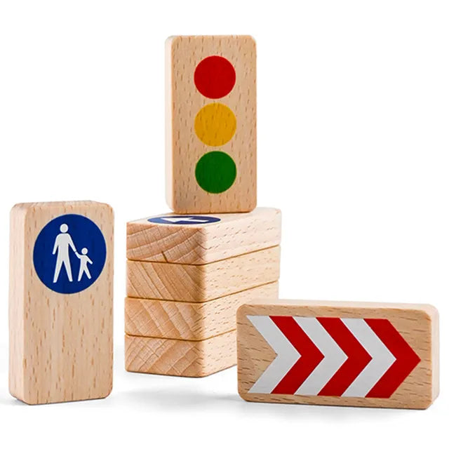 Waytoplay Road Blocks Set Traffic Signs