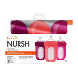 Boon Nursh Anti-Colic Bottles 8oz (236ml) Pack of 3 - Pink