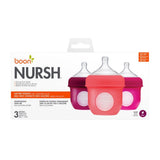 Boon Nursh Anti-Colic Bottles 4oz (118ml) Pack of 3 - Pink