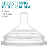 Boon Nursh Fast Flow Silicone Bottle Nipples 6M+ - Pack of 3