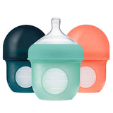 Boon Nursh Silicone Bottles 4oz (118ml) Pack of 3- Monochrome