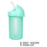 Boon Swig Silicone Straw Bottle 10oz (295ml) - Mint