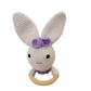 Pikkaboo HeavenlyHugs Miss Rabbit Handmade Crochet Teether