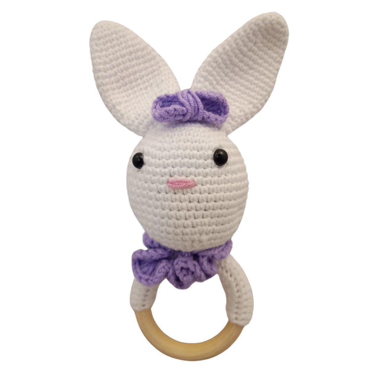 Pikkaboo HeavenlyHugs Miss Rabbit Crochet Teether, Booties and Blanket Set