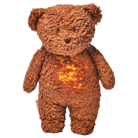 Moonie Organic Humming Bear Friend with Lamp - Caramel Natur