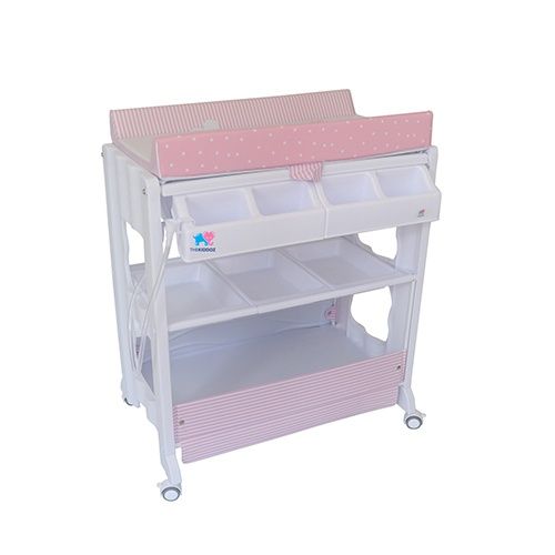 TheKiddoz Changing Table with Bathtub - Pink - Laadlee
