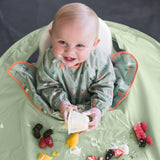 Tidy Tot Bib & Tray Set + Bag - Sage Green