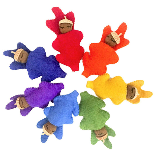 Papoose Acorn Rainbow Babies - 7pcs