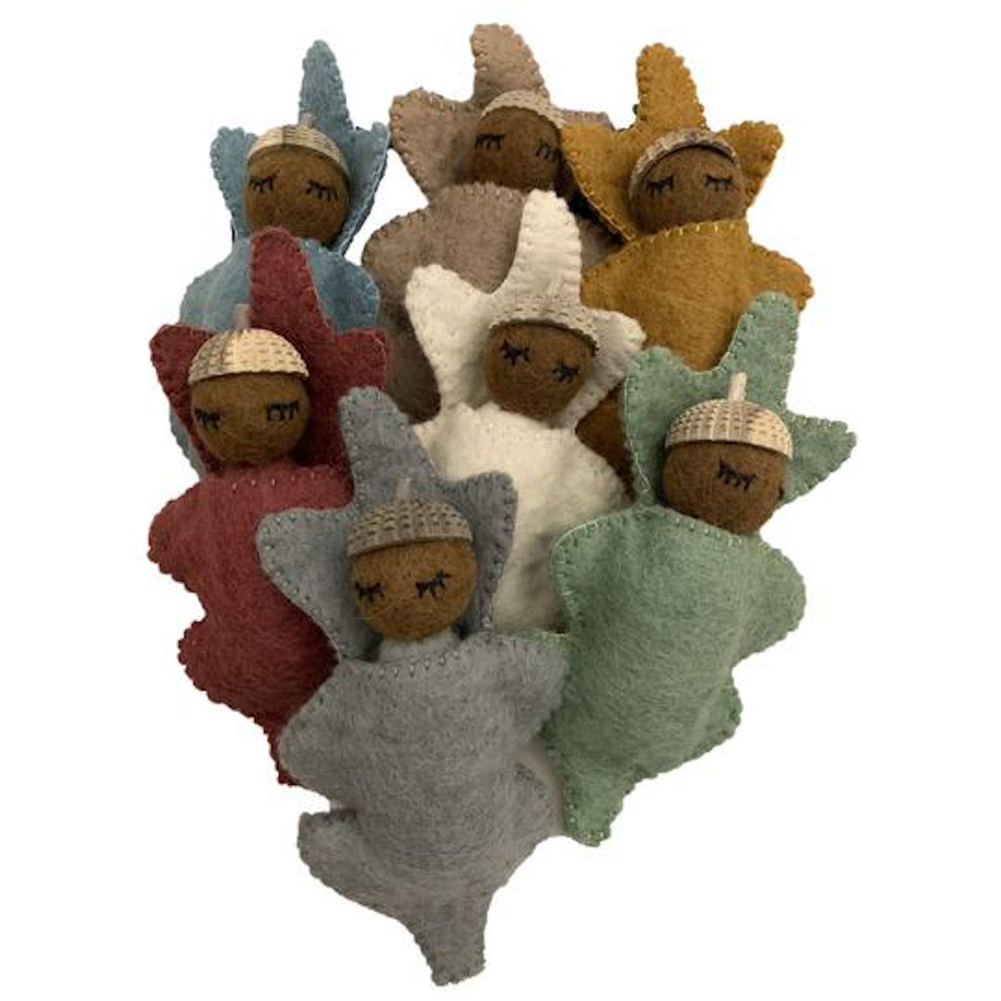 Papoose Earth Acorn Babies - 7pc