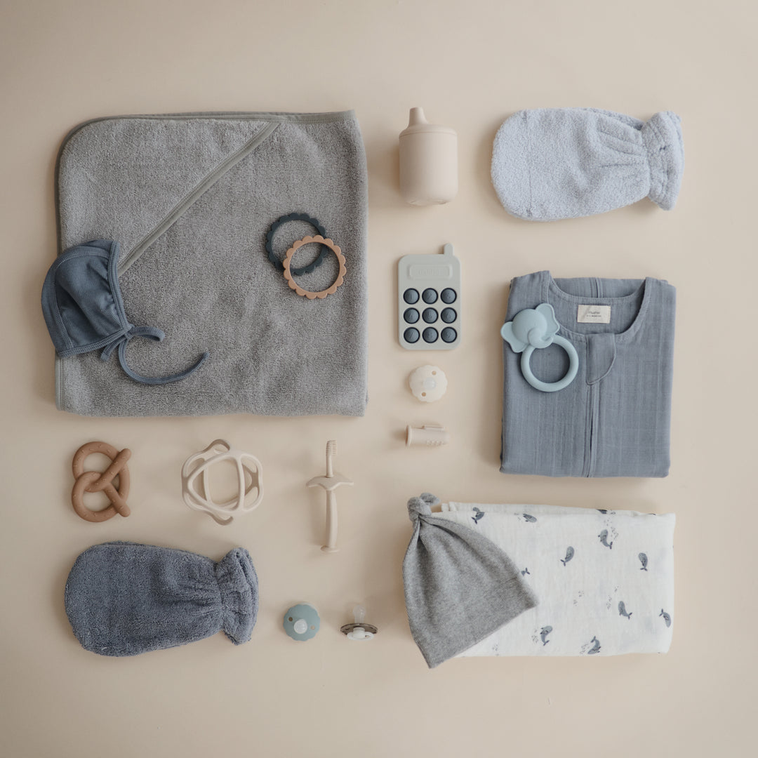 Mushie Hooded Towel Tradewinds - Laadlee