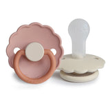 Frigg Daisy Silicone Baby Pacifier 6M - 18M, 2Pack, Biscuit/Cream - Size 2 - Laadlee