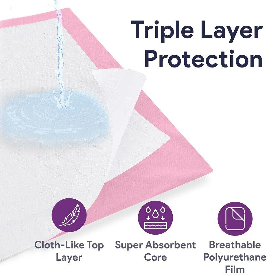 Pikkaboo Eco Nonwoven Mom & Baby Maternal Pad: Soft Diaper Changing Mat (3 x 5pcs)