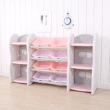 Little Angel Toy Storage Organizer With Multiple Shelves And Bins - Pink