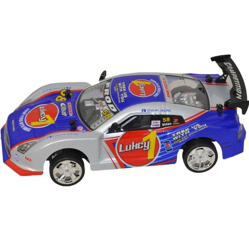 Crazon 1:18 2Wd Racing Car With Light - Blue/ Red - Laadlee