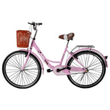 MYTS JNJ Kids City Bike Bicycle With  Basket 26-inch - Pink