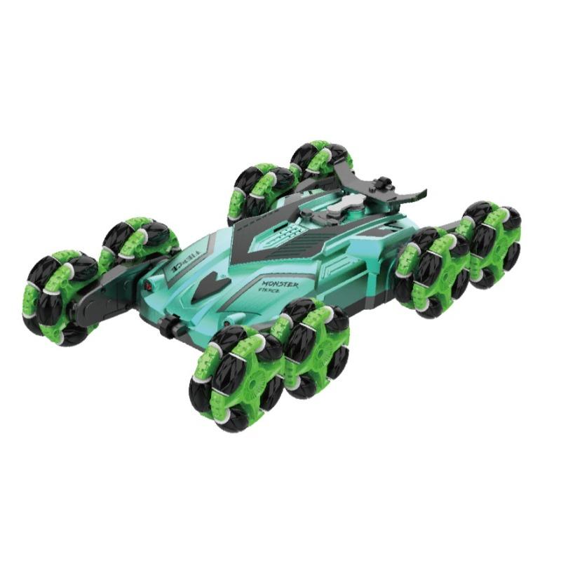 Crazon 2.4G Rc Eight-Wheels Drift Car With Smoking - Green - Laadlee