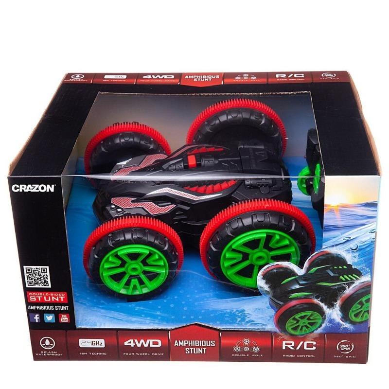 Crazon 2.4G 4Ch Amphibious R/ C Car - Red/ Green