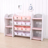 Little Angel Toy Storage Organizer With Multiple Shelves And Bins - Pink