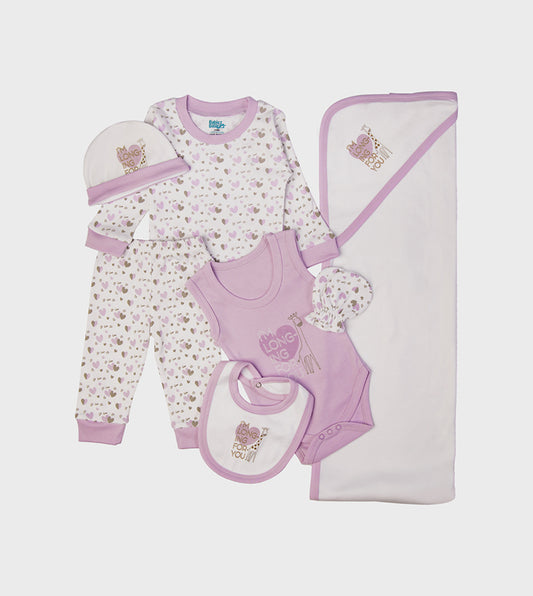 Babies Basic Gift Set - 7pcs - Purple