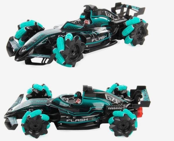Crazon 2.4G Musical Smoking Racing Car - Blue - Laadlee