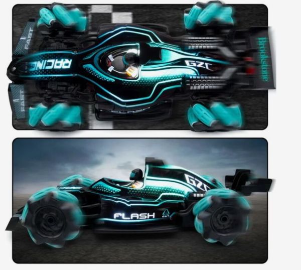 Crazon 2.4G Musical Smoking Racing Car - Blue - Laadlee