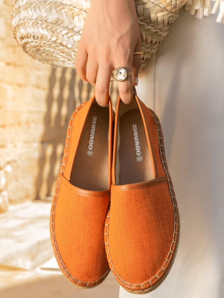 Pikkaboo Dia Orange Handmade Soft Feet Zhivago Shoes