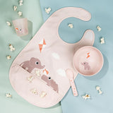 Done By Deer Bib W/Velcro Playground - Powder