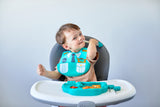 Marcus & Marcus - Silicone Creative Little Pilot Meal Time Set - Ollie - Laadlee