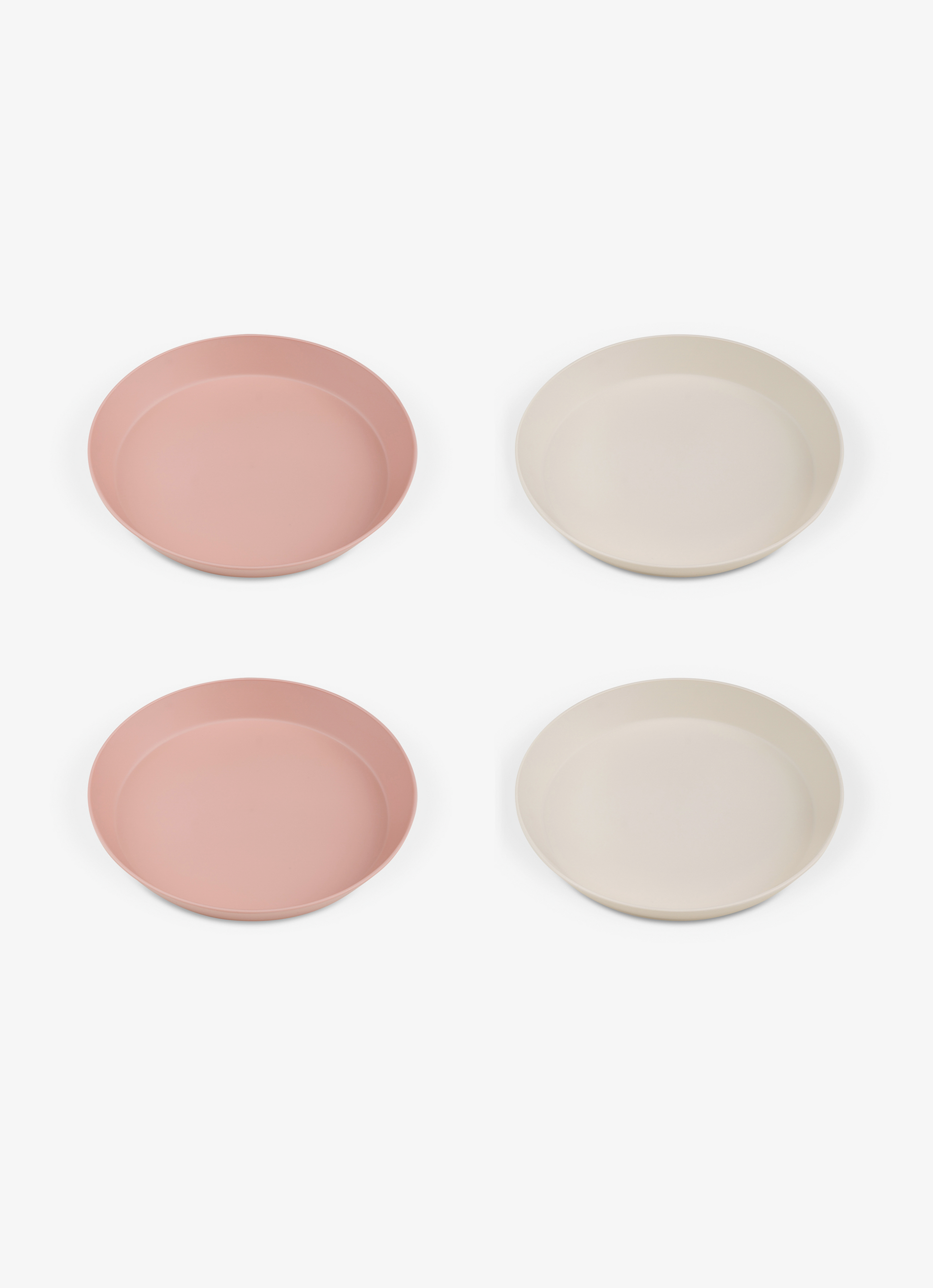 Citron PLA Plate Set of 4 - Pink/Cream - Laadlee