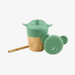 Citron Organic Bamboo Cup with Lids - Pastel Green - Laadlee
