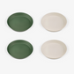 Citron PLA Plate Set of 4 - Green/Cream - Laadlee