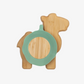 Citron Organic Bamboo Plate Suction & Spoon Camel - Pastel Green - Laadlee