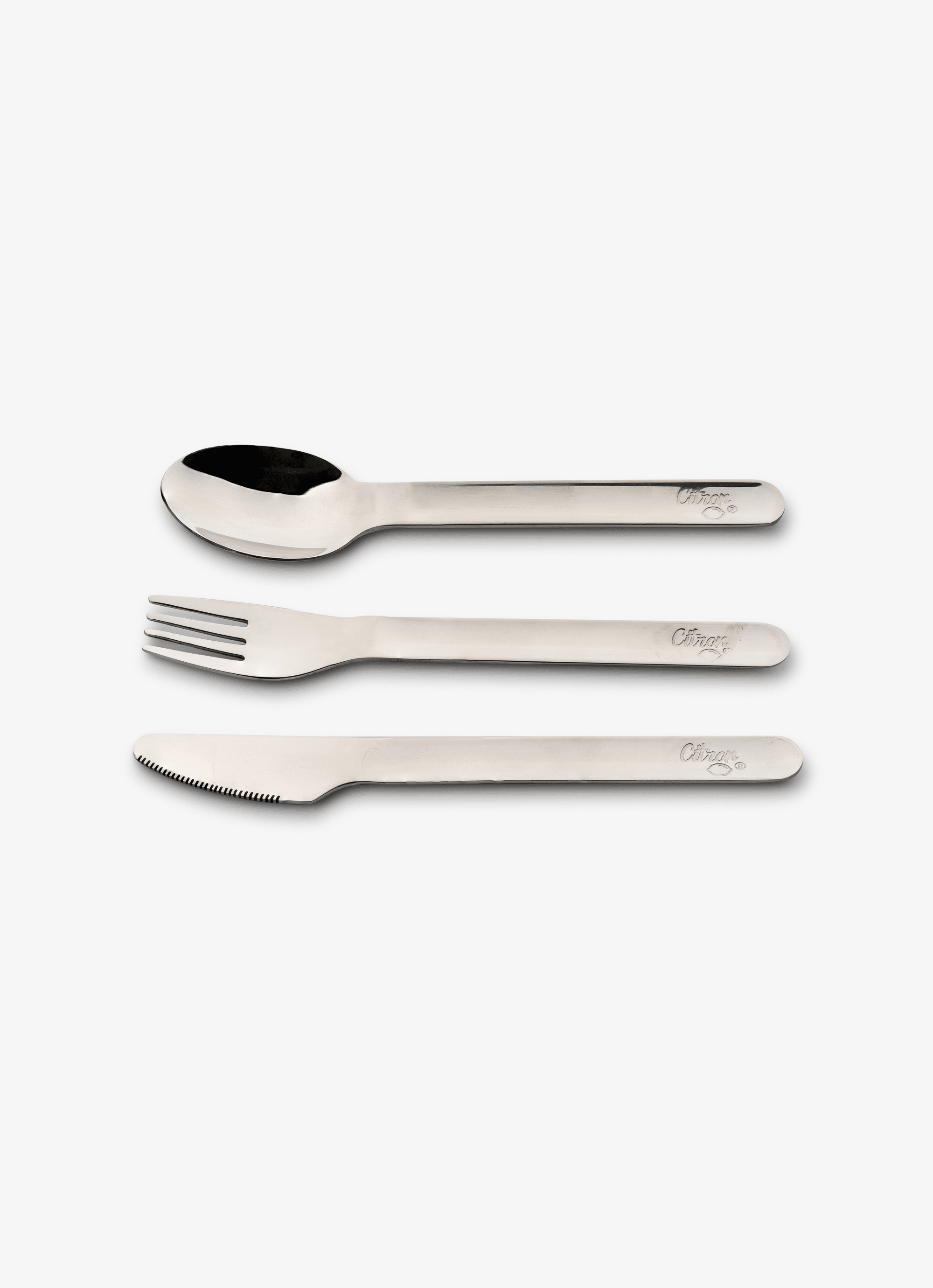 Citron Stainless Steel Cutlery Set with Black Case - Laadlee