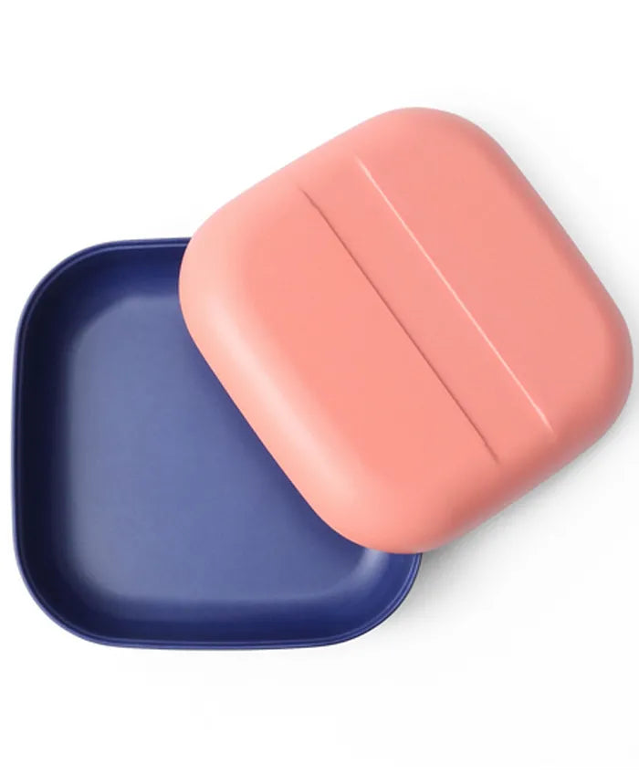 Ekobo - Go Duo Color Snack Box - Coral / Royal Blue - Laadlee