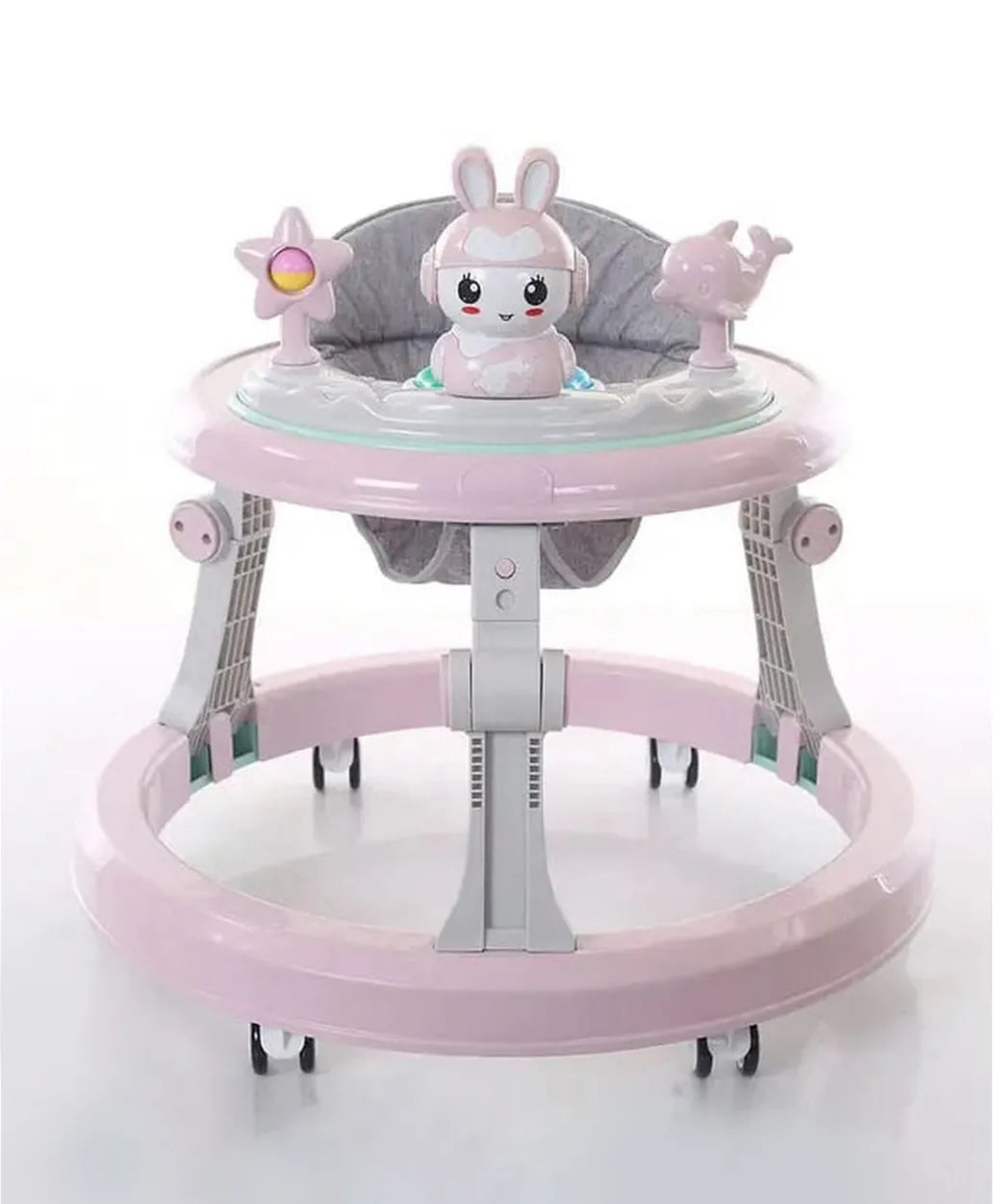 Pikkaboo RforRabbit Roll & Learn Baby Walker - Pink - Laadlee