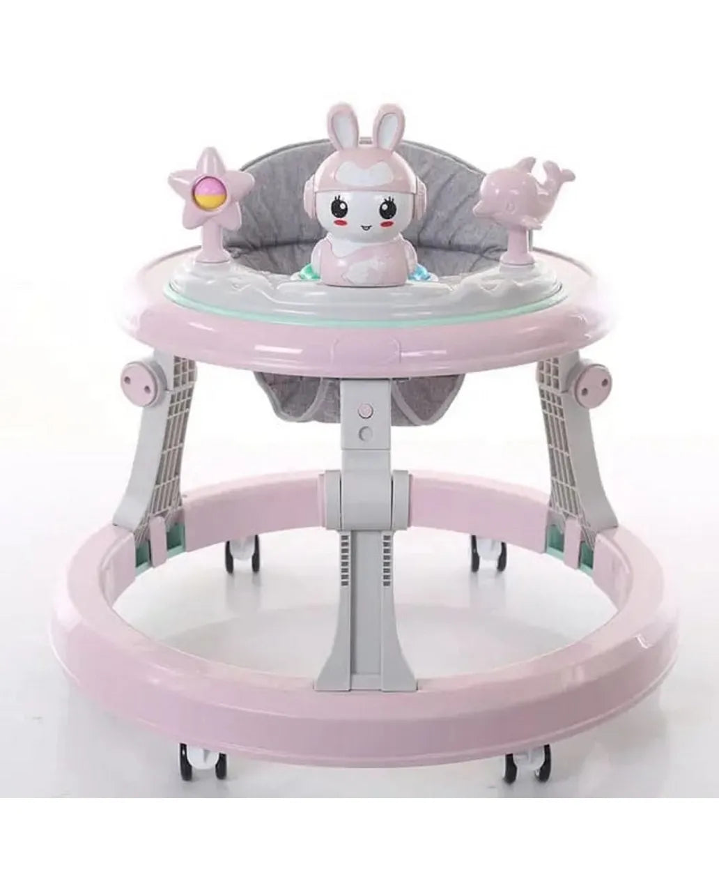 Pikkaboo RforRabbit Roll & Learn Baby Walker - Pink - Laadlee