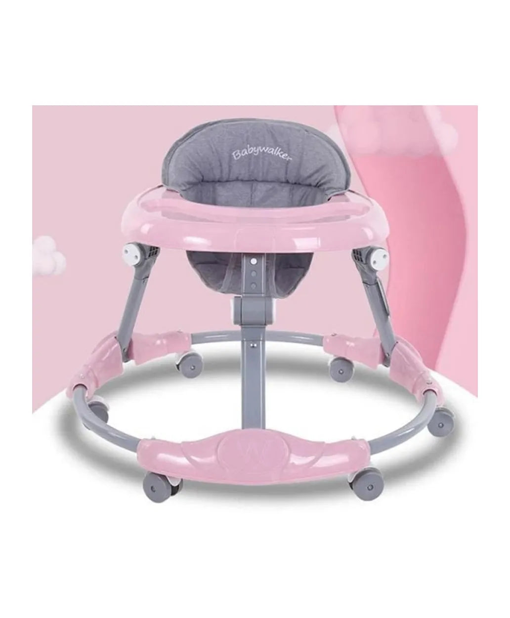 Pikkaboo RforRabbit Roll & Learn Baby Walker - Pink - Laadlee