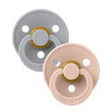 BIBS Colour 2 Pack Latex S1 - Cloud / Blush - Laadlee