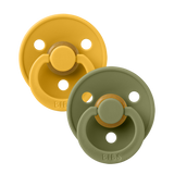 BIBS Colour 2 Pack Latex S1 - Honey Bee / Olive - Laadlee