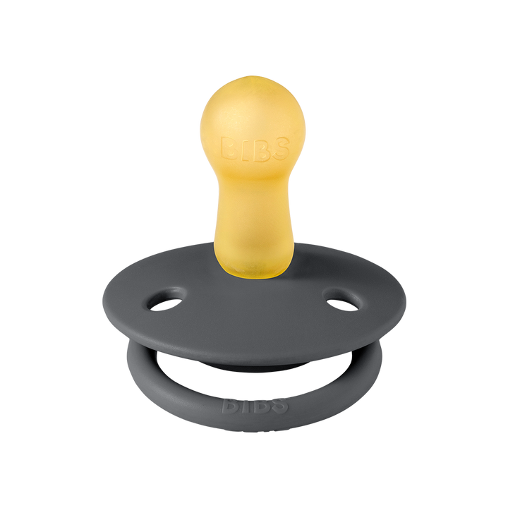 BIBS De Lux 2 Pack Silicone Onesize - Iron / Baby Blue - Laadlee