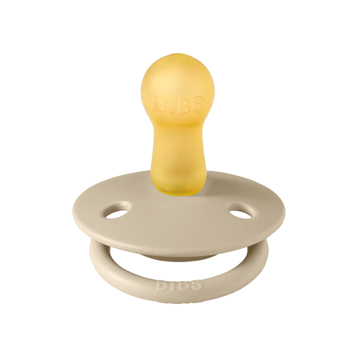 BIBS De Lux 2 Pack Silicone Onesize - Vanilla / Peach - Laadlee