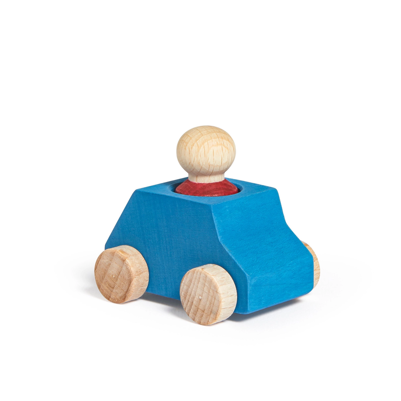 Lubulona Sky Wooden Car with Red Figure - Laadlee