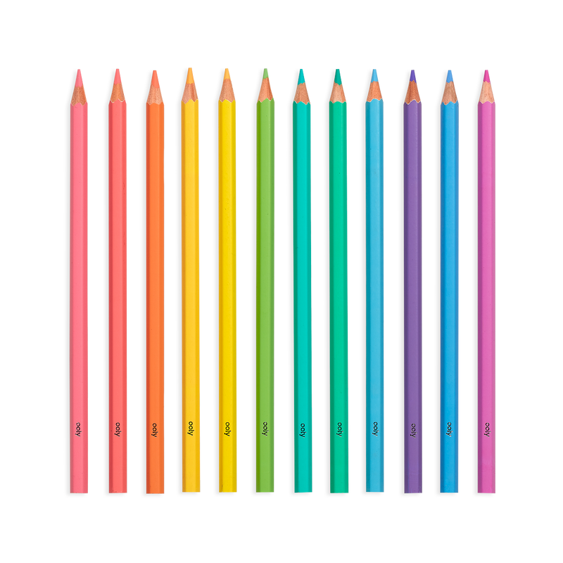 OOLY Pastel Hues Colored Pencils - Set of 12 - Laadlee
