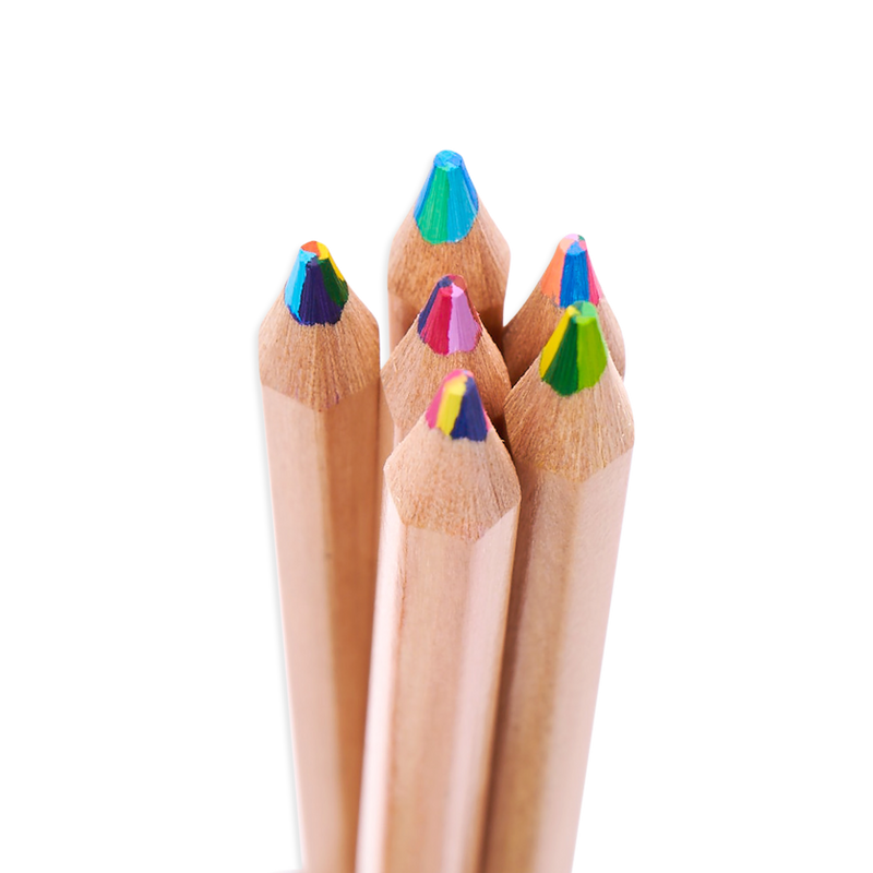 OOLY Kaleidoscope Multi Colored Pencils - Set of 6 - Laadlee