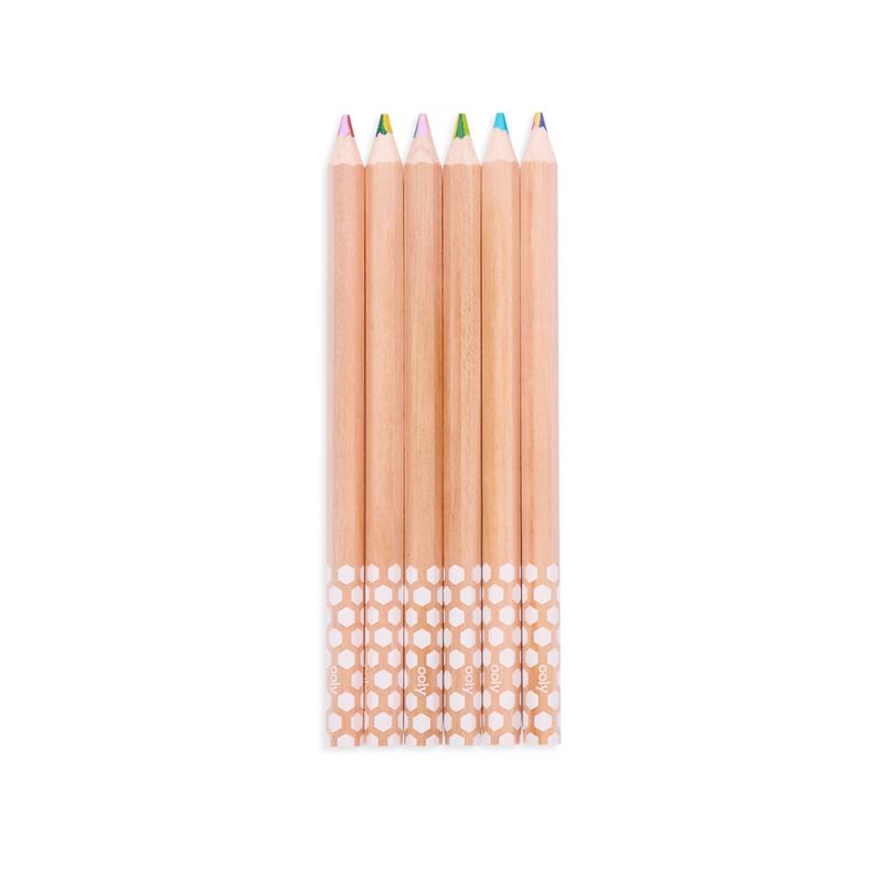 OOLY Kaleidoscope Multi Colored Pencils - Set of 6 - Laadlee