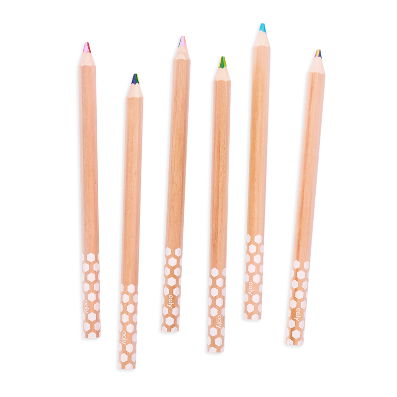 OOLY Kaleidoscope Multi Colored Pencils - Set of 6 - Laadlee